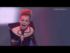 Rona Nishliu represents Albania at the Eurovision Song Contest 2012